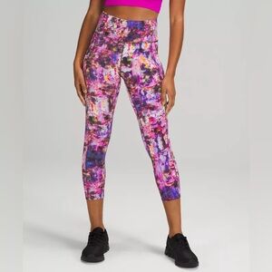 Lululemon SeaWheeze Fast and Free High-Rise Crop 23" Leggings Women’s 2 Pink